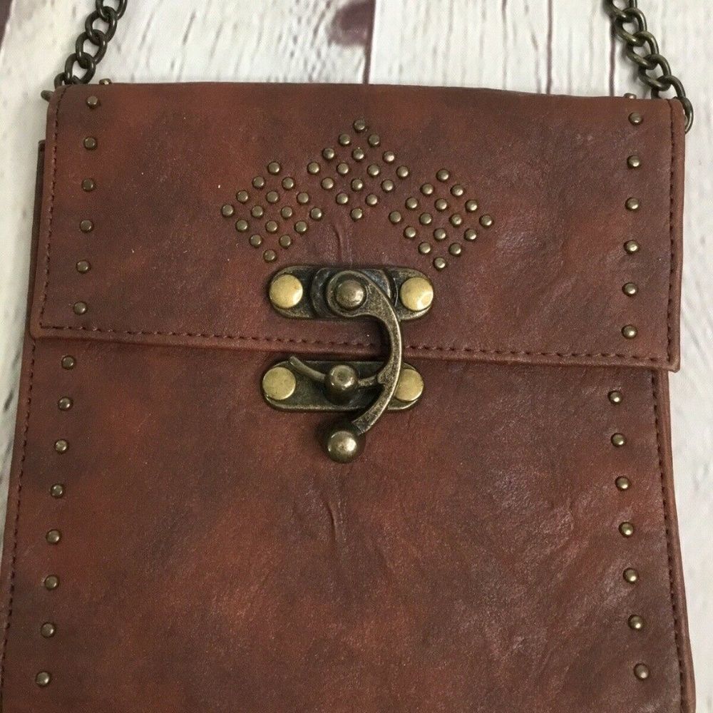 Mossimo Supply Co Women’s Brown Hippie Ethno Style Small Crossbody Handbag - Picture 1 of 13